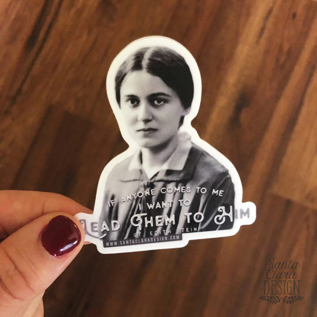 St. Edith Stein Decal &amp;quot;Lead Them&amp;quot; Catholic Sticker for indoor &amp; outdoor use | waterbottle laptop, catholic sticker, Catholic saint sticker