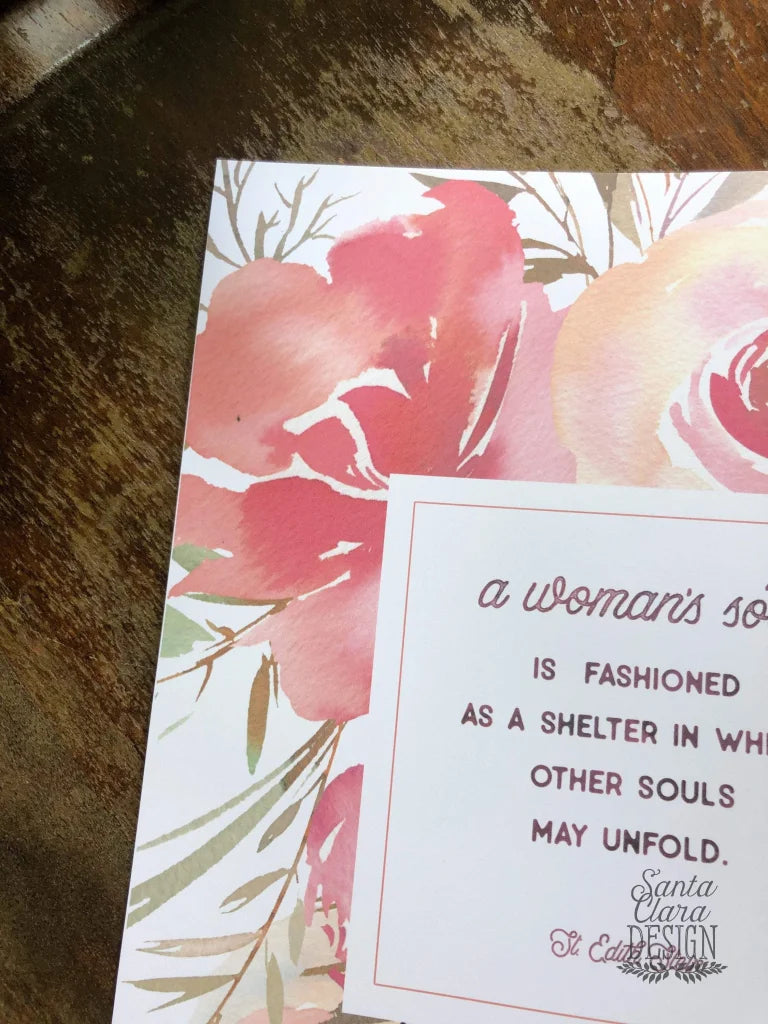 St. Edith Stein&#39;s Catholic quote &quot;A woman&#39;s soul as a shelter&quot; Catholic Art Print, Gift for her, Catholic Print, Catholic gift, mother&#39;s day