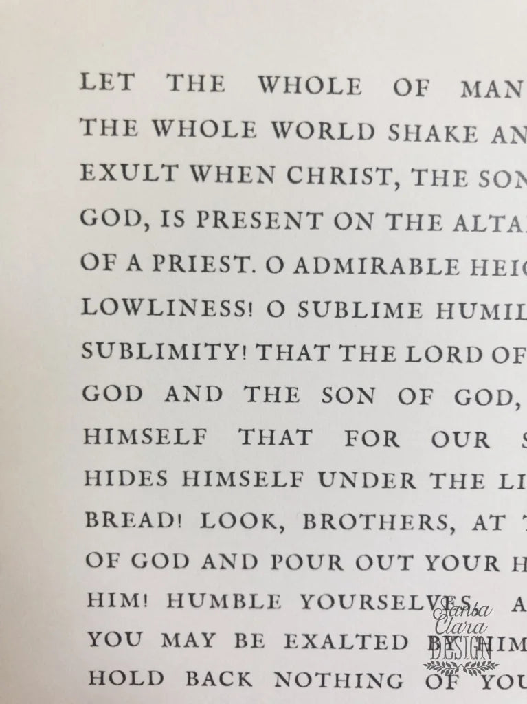 St. Francis of Assisi quote &quot;Let the whole of mankind tremble&quot; saint print, Catholic prayer, Eucharist, franciscan, Catholic art, wall art