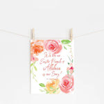 Floral &quot;Easter People&quot; Watercolor, St. John Paul II Print Wall Art, Easter Wall Decor Print, Catholic Easter Print, christian wall art