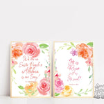 Floral &quot;Easter People&quot; Watercolor, St. John Paul II Print Wall Art, Easter Wall Decor Print, Catholic Easter Print, christian wall art