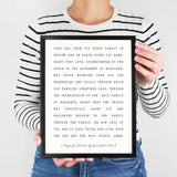 John Paul II Prayer for Families Catholic Print, Catholic Art, Saint Print, Saint Quote Art, Catholic Poster, Inspirational, Confirmation