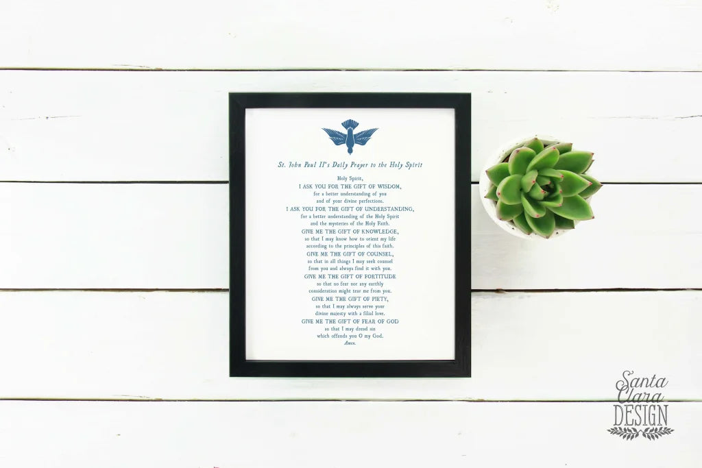 St. John Paul II's Daily Prayer to the Holy Spirit – Santa Clara Design