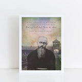 St. Maximillian Kolbe Print, santa clara design, saint quote, catholic art, catholic wall art, confirmation gift, RCIA gift, saint quote
