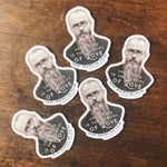 St. Maxmilian Kolbe &quot;The Cross is the School of Love&quot; Catholic Inspirational Sticker for indoor/outdoor use | Christian waterbottle laptop