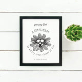 St. Teresa of Avila you pay God a Compliment Print, Catholic Wall Art, Saint Quote Art, Catholic Poster, Inspirational Print, Saint Quote