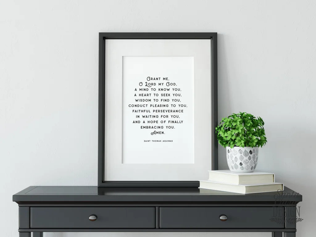 St. Thomas Aquinas Quote | &amp;quot;A Mind to Know You&amp;quot; | Catholic Saint Quote | Catholic Art | Confirmation Gift | Baptism Gift | Saint quote