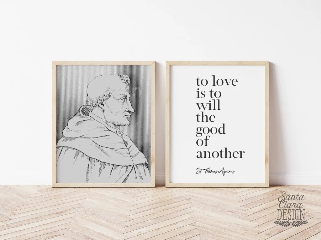 St. Thomas Aquinas Quote Print, Confirmation Gift, Catholic wedding gift, catholic student, catholic saint art, farmhouse, Catholic Wall Art