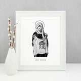 St. Veronica who wiped the face of Jesus Art Print, Catholic art print, Lent Art, Good Friday Lenten Art Print, Jesus art, way of the cross