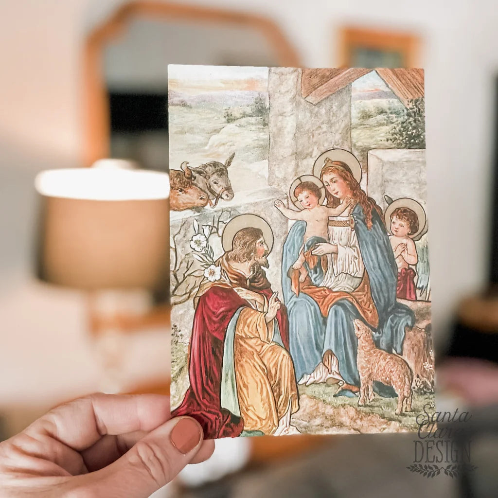 Stable Nativity Scene Vintage Art Print Bestsellers