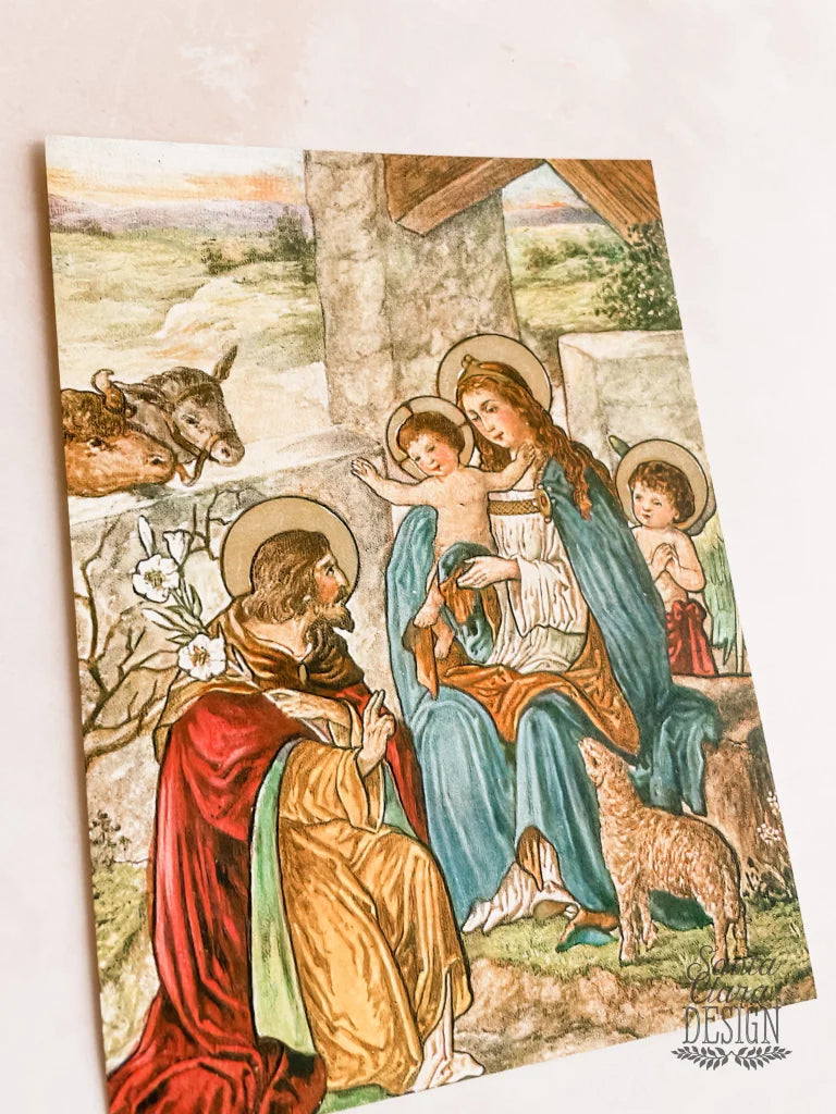 Stable Nativity Scene Vintage Art Print Bestsellers