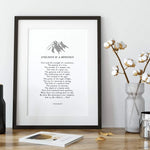 Strength of a Mountain Father&#39;s quote print, Fathers Day, gift for him, dad birthday, fathers day, wedding gift dad, dad art, Catholic Dad