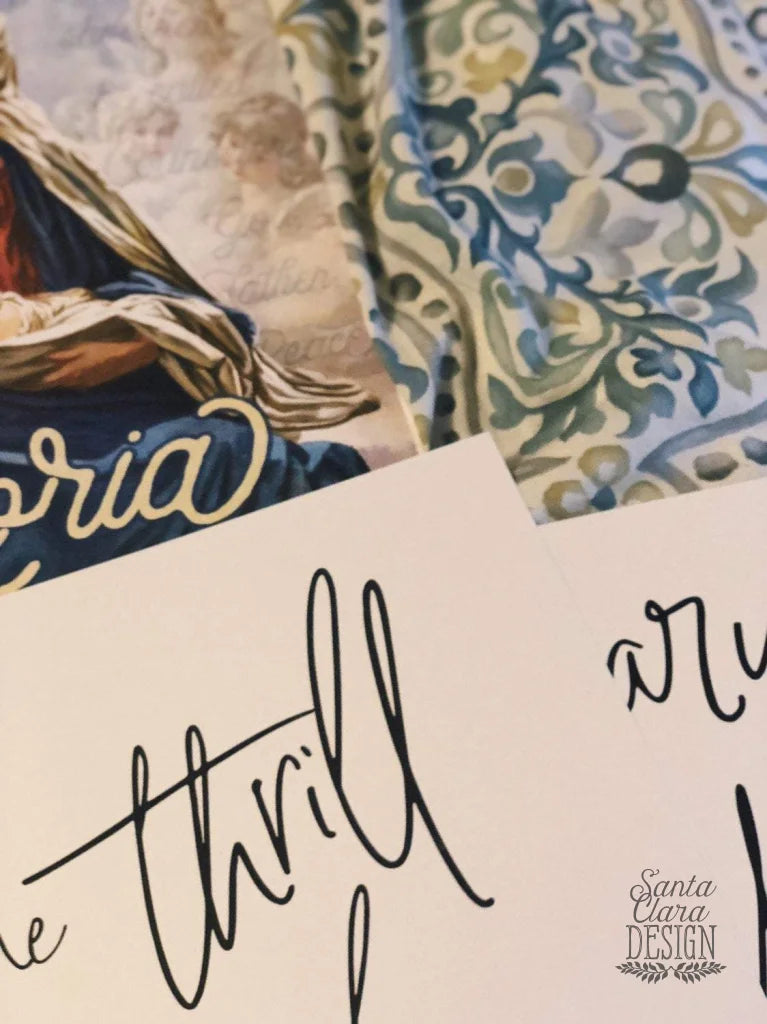 The Thrill of Hope Art Print | O Holy Night Christmas Advent Catholic Poster | Catholic Decor | Christmas Print 5x7 8x10 11x14