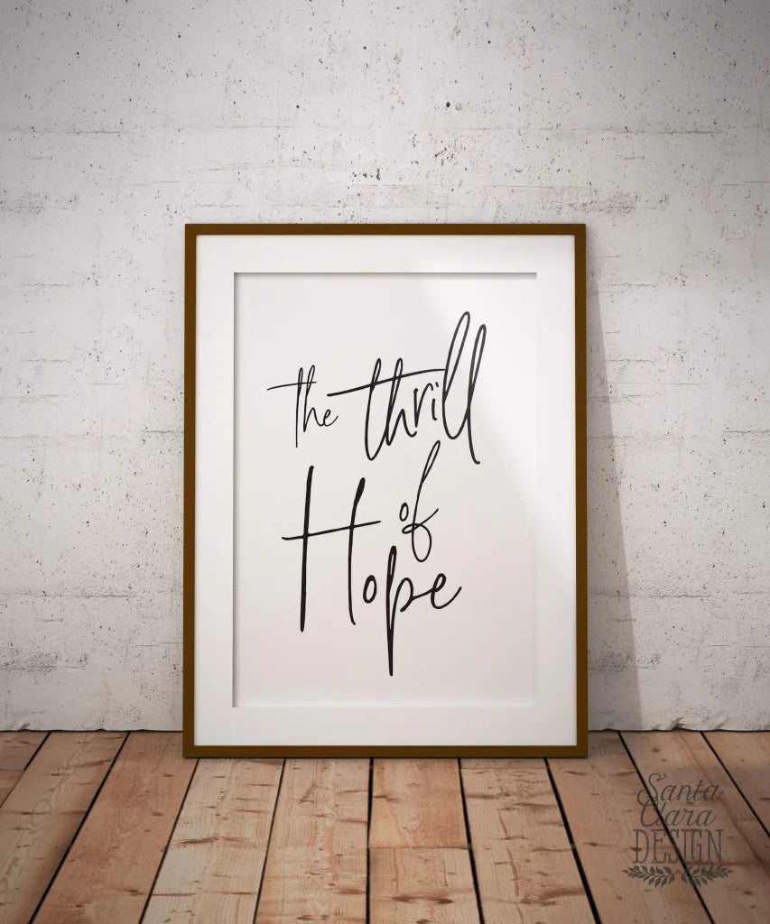 The Thrill of Hope Art Print | O Holy Night Christmas Advent Catholic Poster | Catholic Decor | Christmas Print 5x7 8x10 11x14