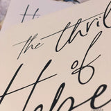 The Thrill of Hope Art Print | O Holy Night Christmas Advent Catholic Poster | Catholic Decor | Christmas Print 5x7 8x10 11x14