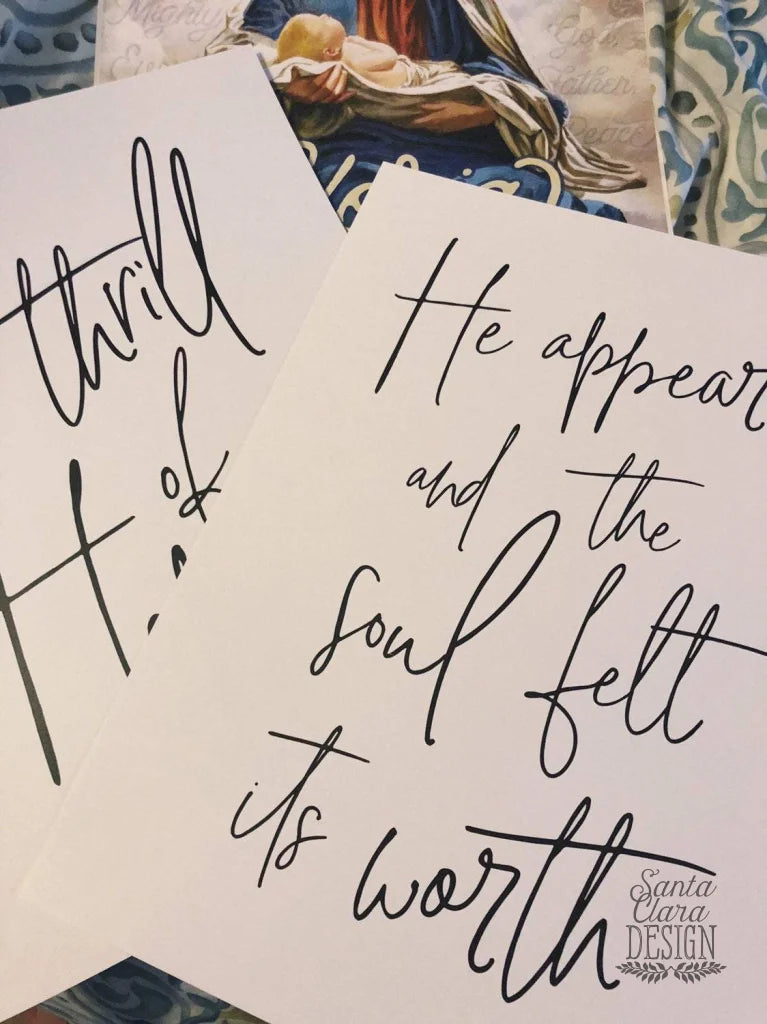 The Thrill of Hope Art Print | O Holy Night Christmas Advent Catholic Poster | Catholic Decor | Christmas Print 5x7 8x10 11x14