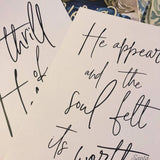 The Thrill of Hope Art Print | O Holy Night Christmas Advent Catholic Poster | Catholic Decor | Christmas Print 5x7 8x10 11x14