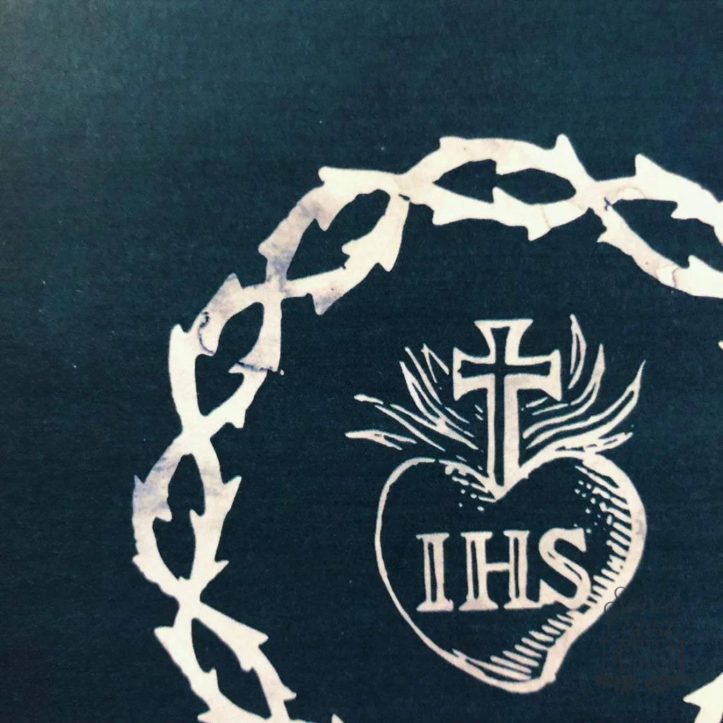 Crown of Thorns and Sacred Heart of Jesus Print, Catholic art print, Lent Art, Sacred Heart of Jesus, Lenten Art Print