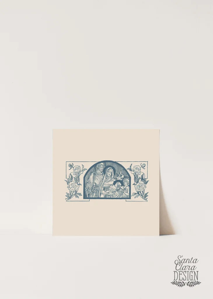 Vintage Holy Family With Roses Art Print Bestsellers