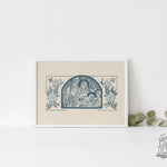 Vintage Holy Family With Roses Art Print Bestsellers