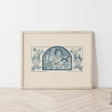 Vintage Holy Family With Roses Art Print Bestsellers