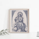 Vintage Madonna And Child Vintage Style Catholic Art Print, Marian Art, Catholic Gift, Catholic Art, Catholic Gift, Mary Print, Christmas