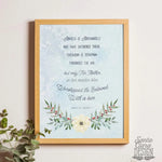 With a Kiss Christina Rossetti Poem print | In the bleak midwinter print  | Christmas Advent Catholic Poster | Catholic Christmas Decor